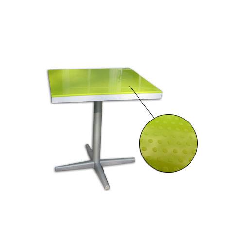 Mesa quadrada 4 lugares verde branca