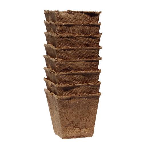 Vasos Quadrados Compostveis - 8 cm