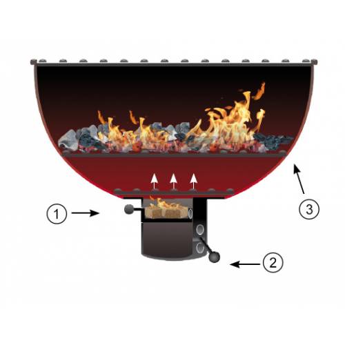 Grelhador a Carvo - ISY FONTE 55  Cookin Garden