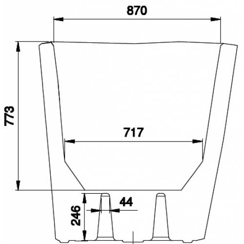 Vaso gigante Rock  D 105 A.104 cm - Antracite