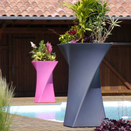 Vaso Design Triangolo- 55x55 x A.100cm - Antracite