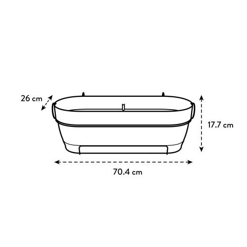 Floreira Varanda Vibia Campana -70 cm-Branco-Elho
